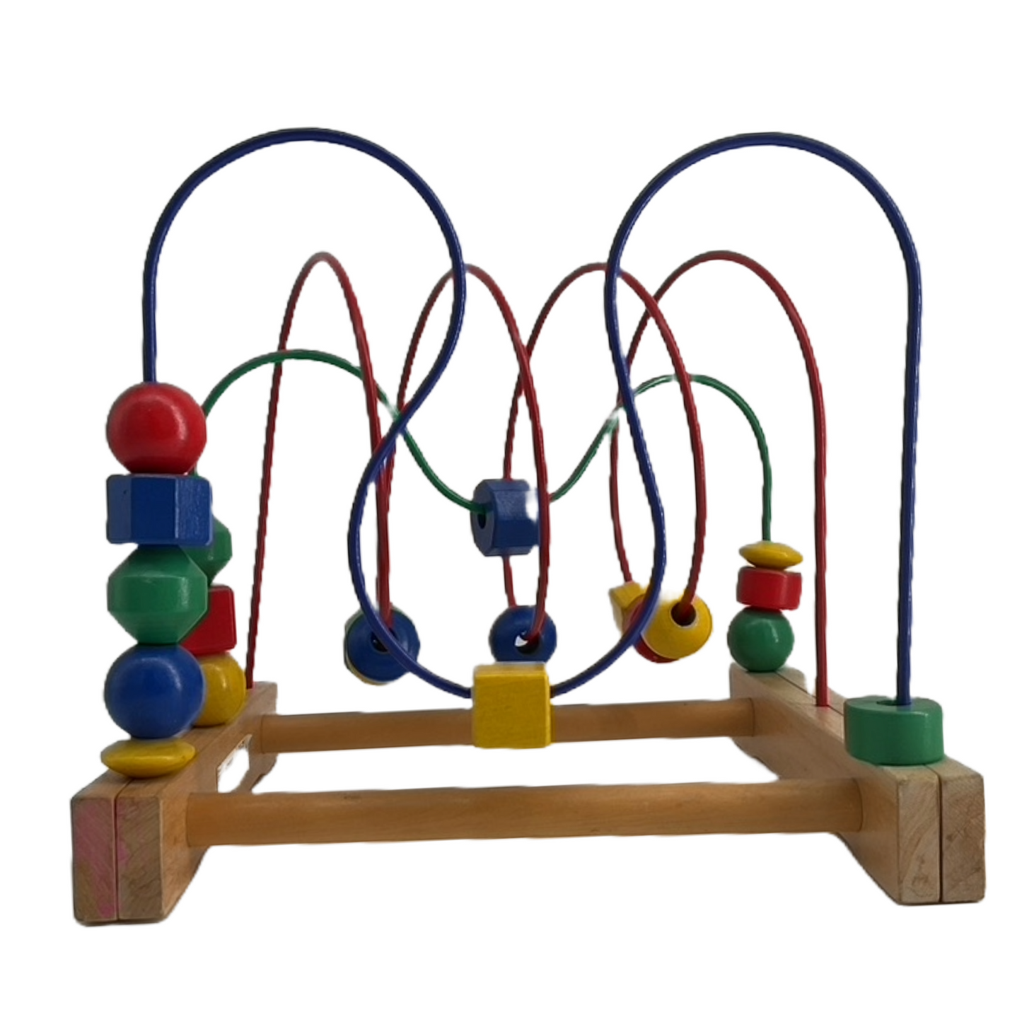 Bead Maze Toy for Toddlers, Wooden Colorful Roller Coaster Circle Toys, Early Educational Toys