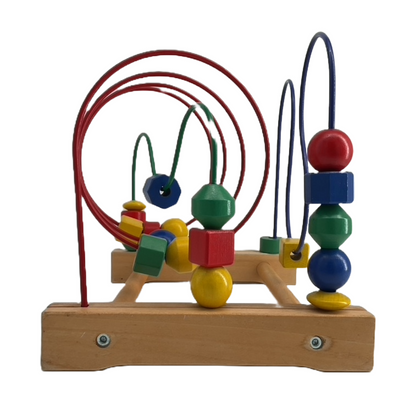 Bead Maze Toy for Toddlers, Wooden Colorful Roller Coaster Circle Toys, Early Educational Toys