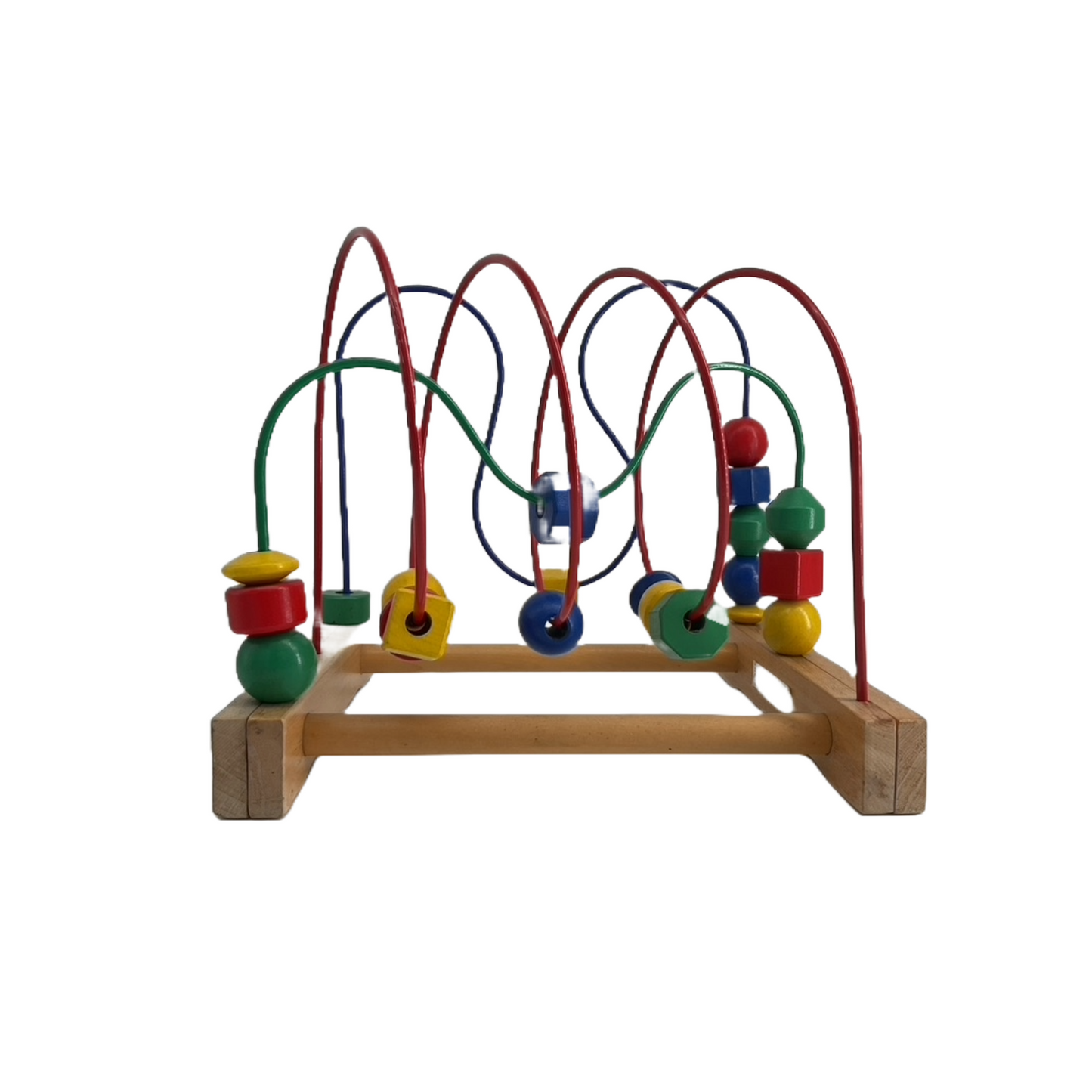 Bead Maze Toy for Toddlers, Wooden Colorful Roller Coaster Circle Toys, Early Educational Toys