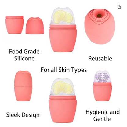 Ice Face Roller, Recula Silicone Ice Roller for Face to Tighten and Lift skin, Face & Eye Puffiness Relief, Reusable Facial Ice Mold for Neck to Enhance Natural Glow, Skin Care for Women Beauty