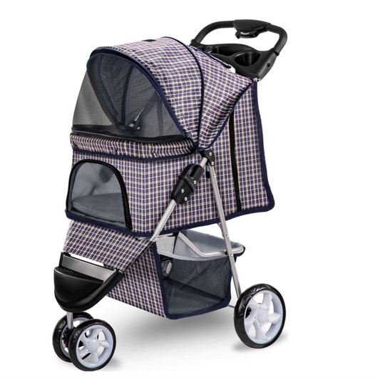 Paws & Pals Stroller Pet Stroller for Small Medium Dogs & Cats - 3 Wheeler Elite Jogger