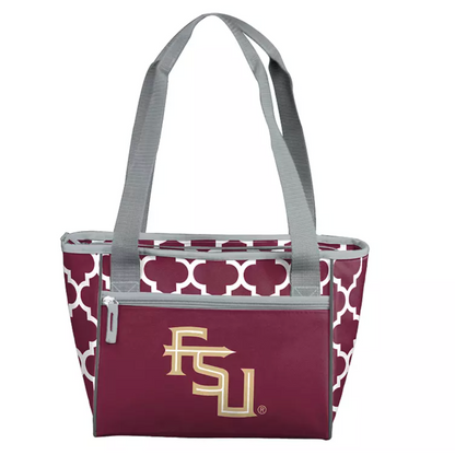 FSU Florida State Seminoles Quatrefoil 16-Can Cooler Tote - Maverik