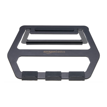 Amazon Basics Aluminum Portable Foldable Laptop Support Stand for Laptops up to 13", Black