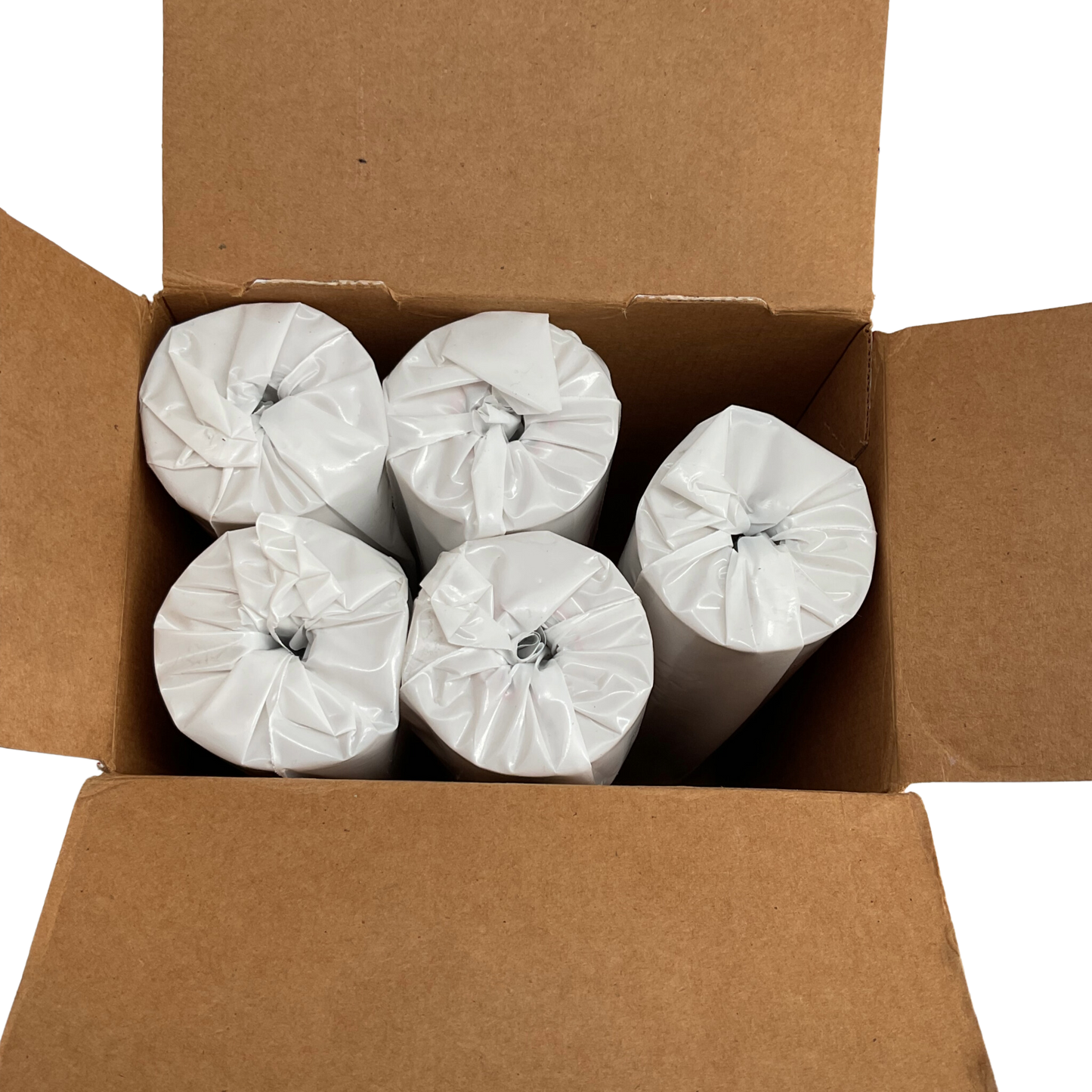 Staples Box of 5 Thermal Fax Paper Rolls 8 1/2" x 98' w 1/2" Core