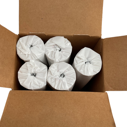 Staples Box of 5 Thermal Fax Paper Rolls 8 1/2" x 98' w 1/2" Core