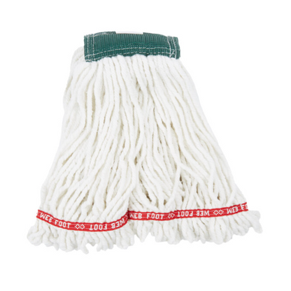 Rubbermaid Web Foot White Blend Shrinkless Looped End Wet Mop Head with 5" Headband