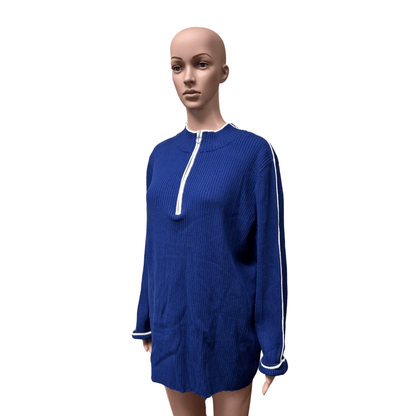 Ava Viv Blue Long Sleeve Sweater (Size 4X)