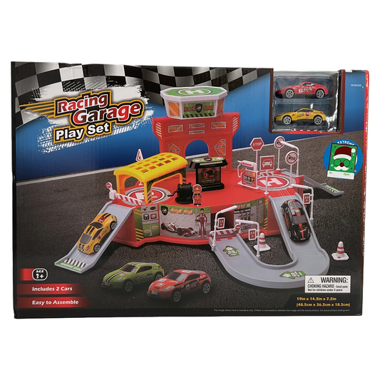 Racing garage playset Momentum Brands