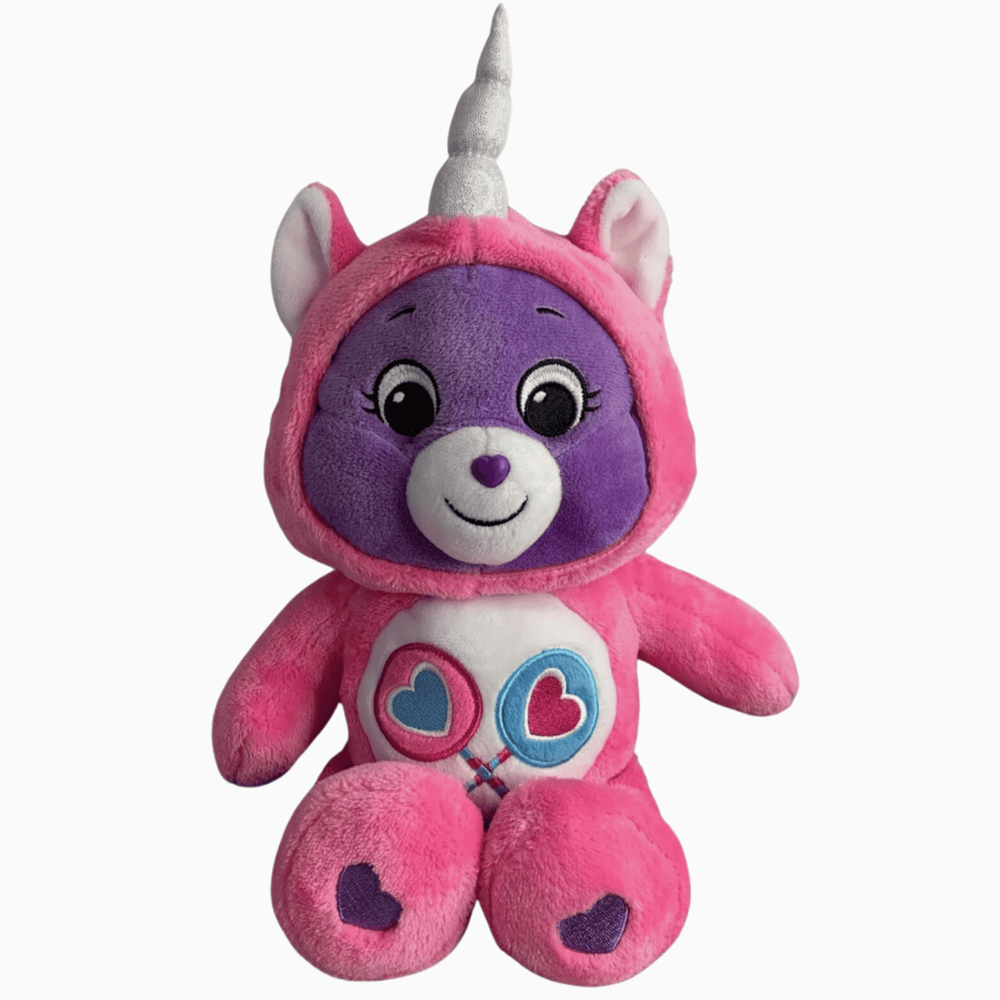 Care Bears 12” Share Bear Unicorn 2021 Hoodie Friends Collector Purple Plush