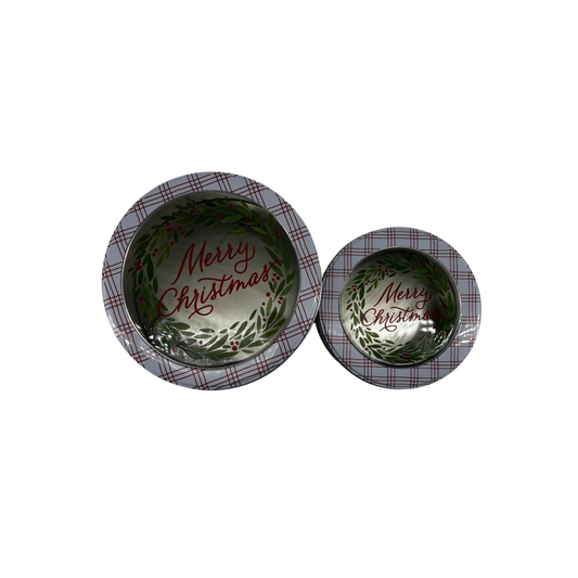 Food Safe Metal Merry Christmas (2 pieces)