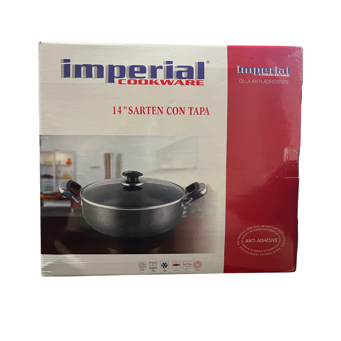 Imperial cookware 14" fry pan with cover