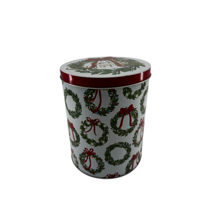 Food Safe Metal Merry Christmas Wreaths Cylinder (1 Piece)