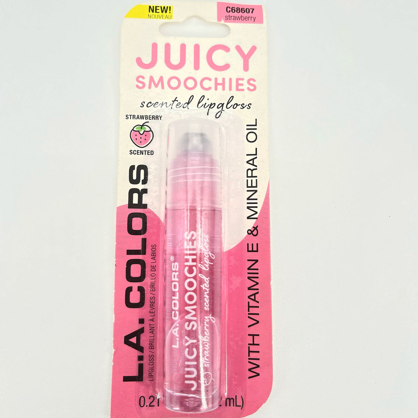 Brillo labial con aroma a fresa Juicy Smoochies (0.21 onzas líquidas)