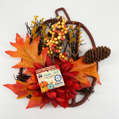 Hello Fall Floral Decoration (10")