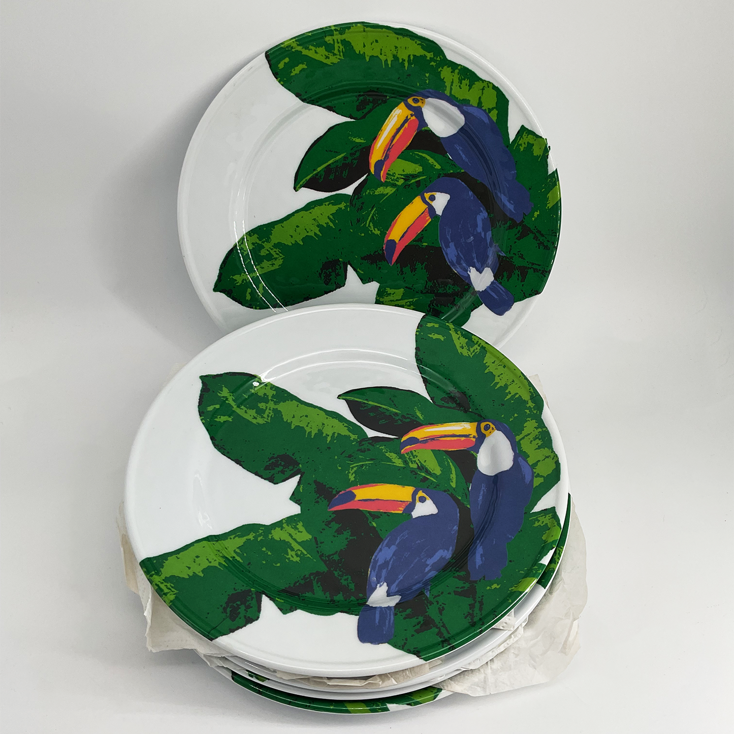 Toucans Giant Plates (11") - 6 Pieces