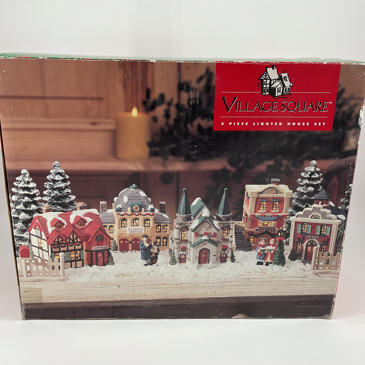 Village Square 5 Piece Lighted House Set