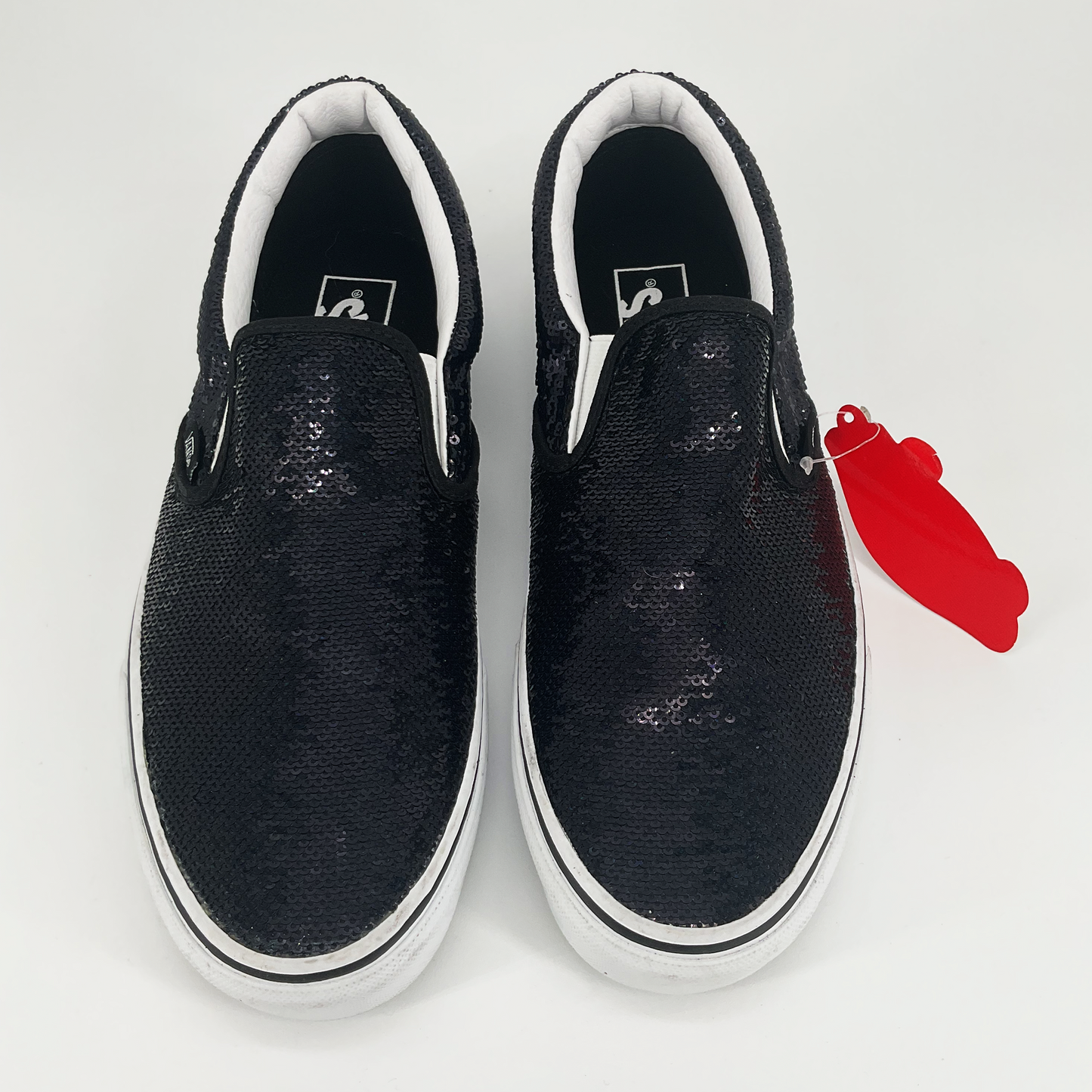 Sequin Vans Classic Slip On Shoes Black (US Size 8.5 Women - 10 Men)