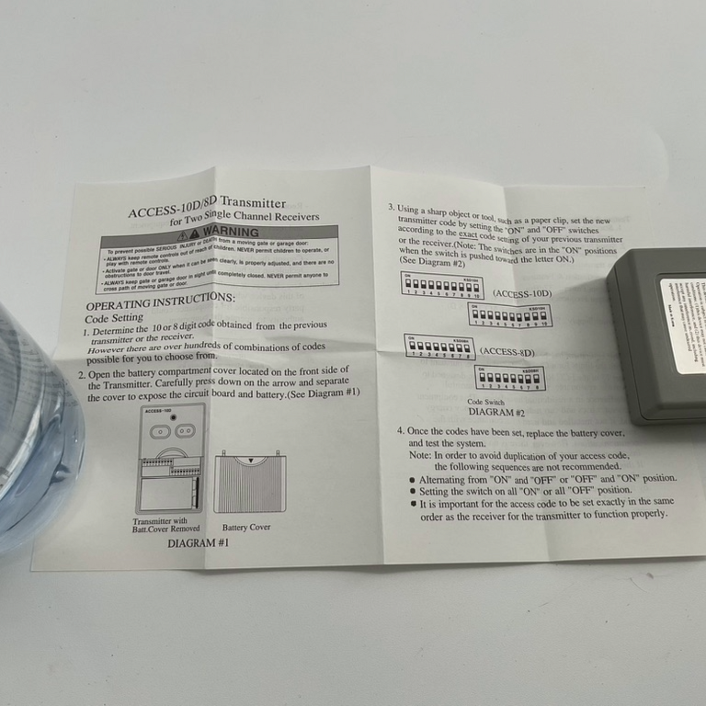 10D/8D Transmitter for Two Single Channel Receivers