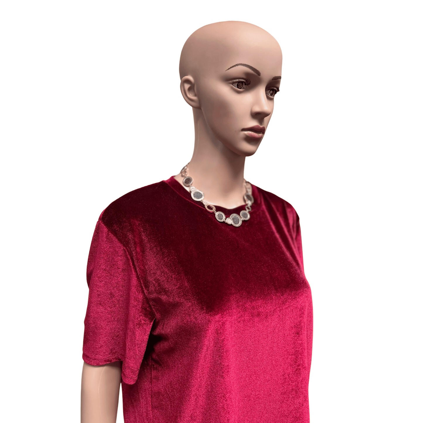 Shein red velvet shirt (Size XL)