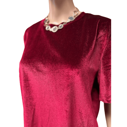 Shein red velvet shirt (Size XL)