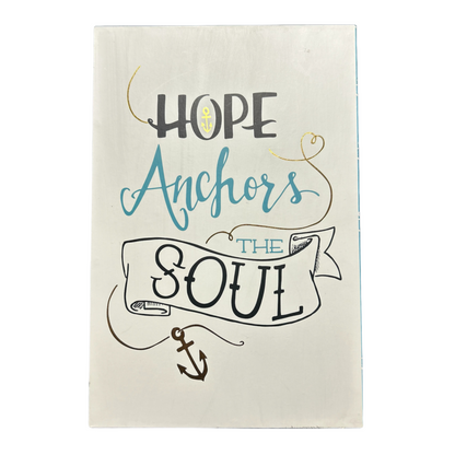 Hope Anchors The Soul Canvas with Gold Details (FOR PICKUP ONLY)