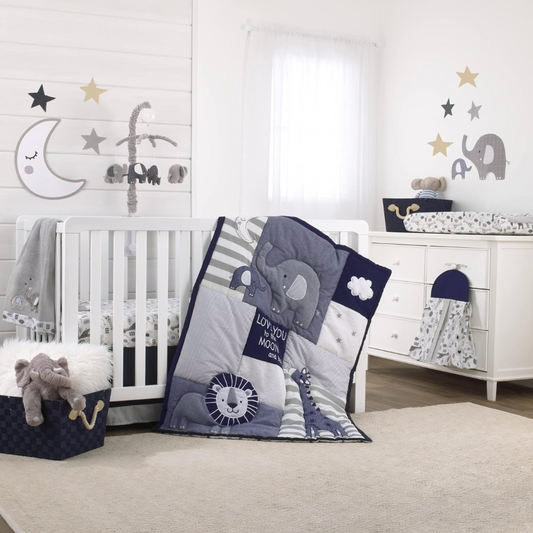 NoJo Love You to The Moon Crib Bedding Set