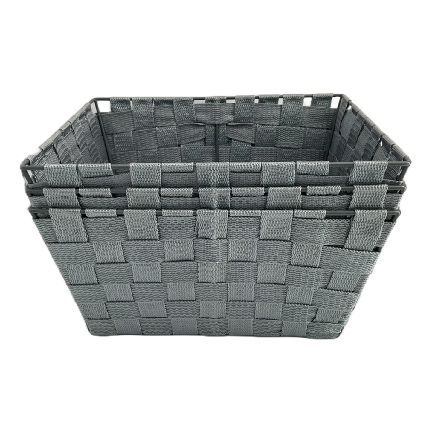 Cubby Baskets (3 Gray Pieces) - Size (6 H x 11 D x 9 W)