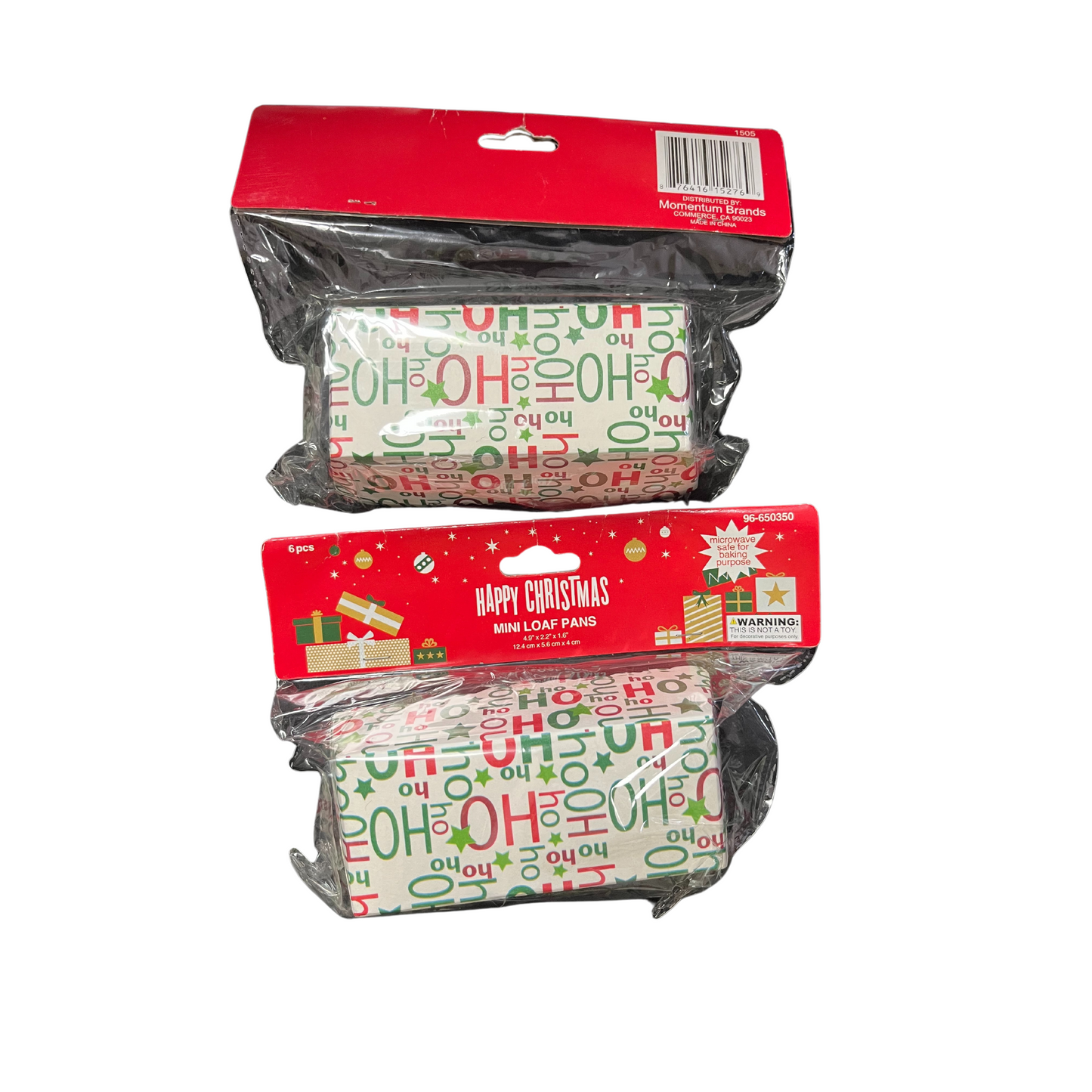 Happy Christmas Mini Loaf Pans (12 piece)