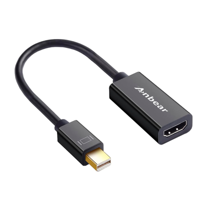 Anbear Adaptador Mini Displayport a HDMI Cable Thunderbolt a HDMI, Adaptador de Puerto de Pantalla Chapado en Oro a HDMI Compatible con MacBook Pro, MacBook Air, Mac Mini, Microsoft Surface Pro