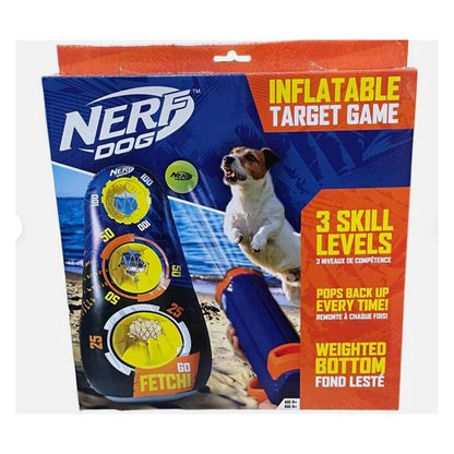 Nerf Dog Inflatable Target Fetch Ball Game Skill Levels Pops Up Weighted Bottom