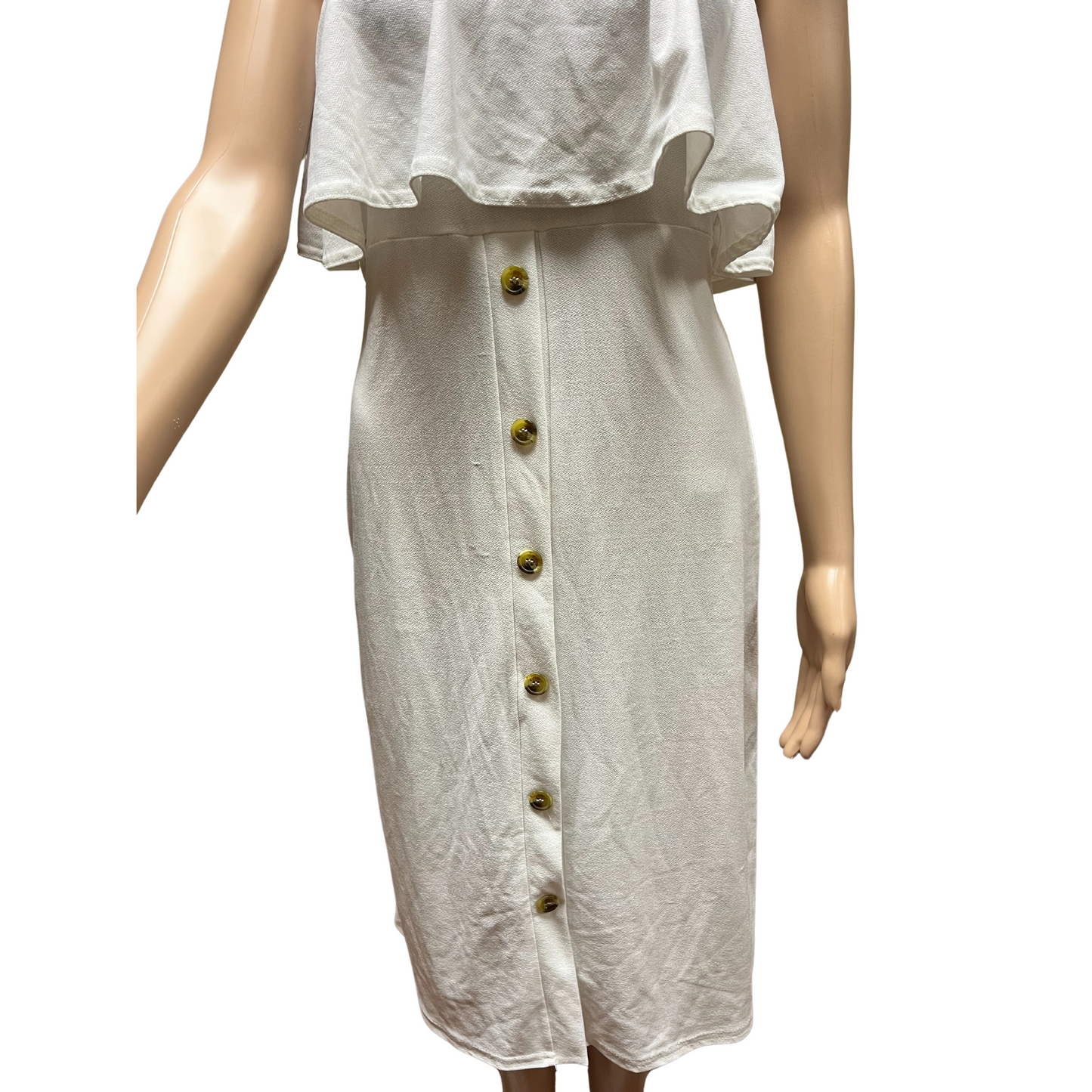 Nasty Gal Polyester White Dress (Size 2)