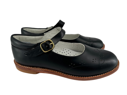 Vagabundo Black Leather Girls' Shoes (size 1.5)