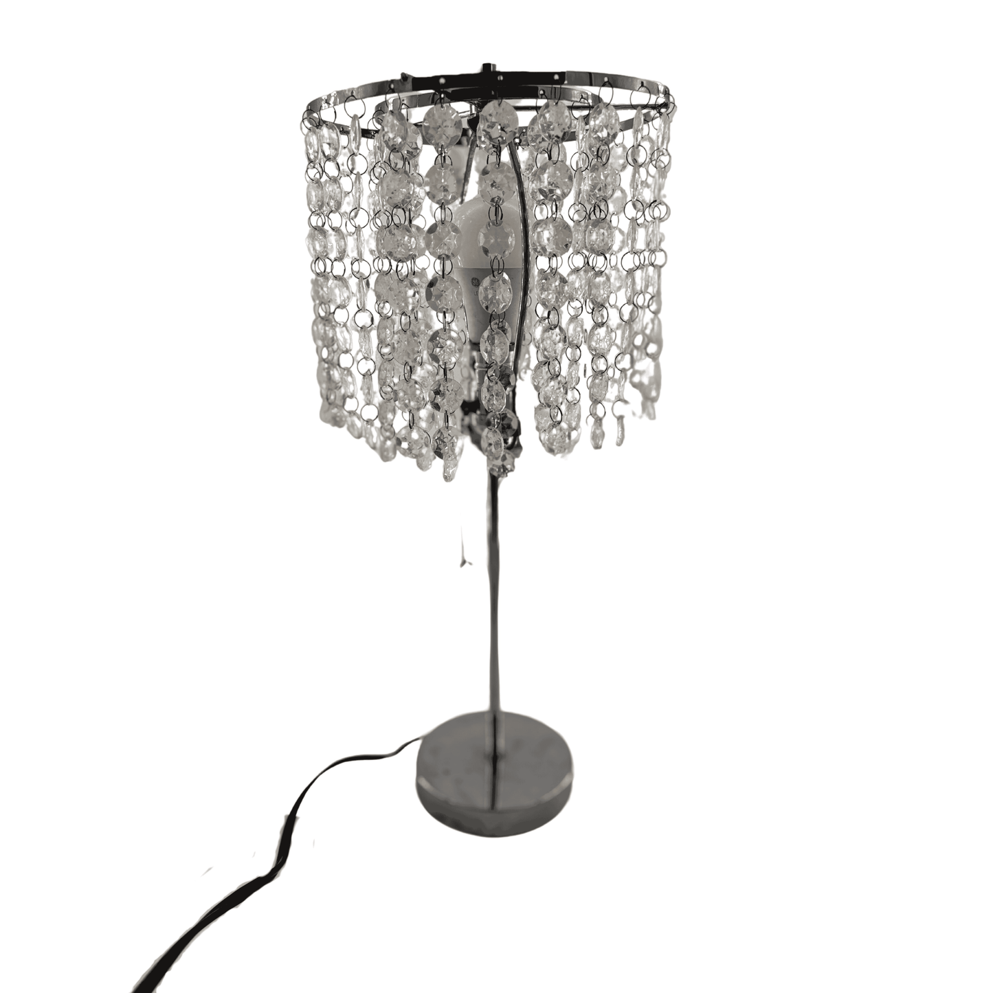 Chrome Crystal Inspired Pull Table LAMP by CTXDLK (PICKUP ONLY) (Size 19"" H)