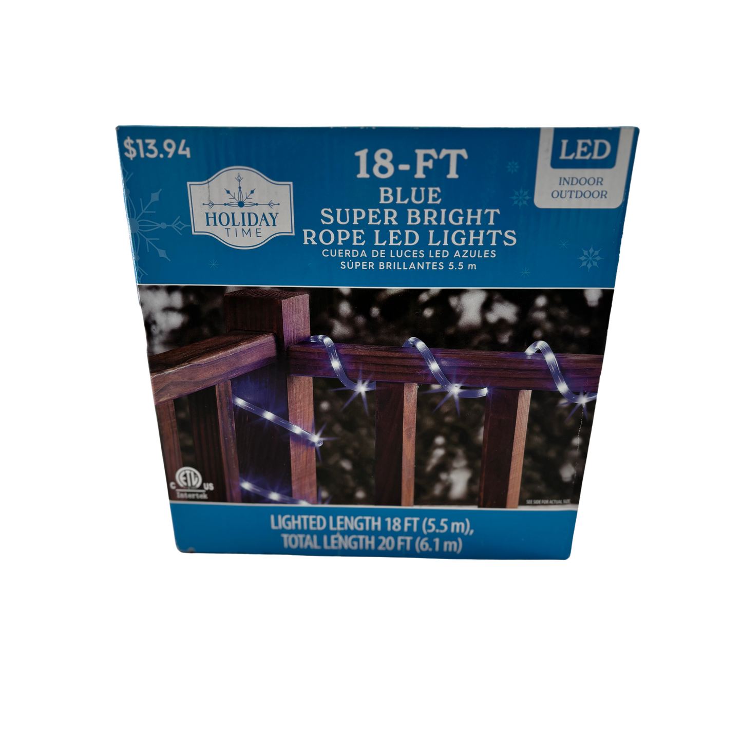 Super Bright LED Blue Rope Lights (18 ft)