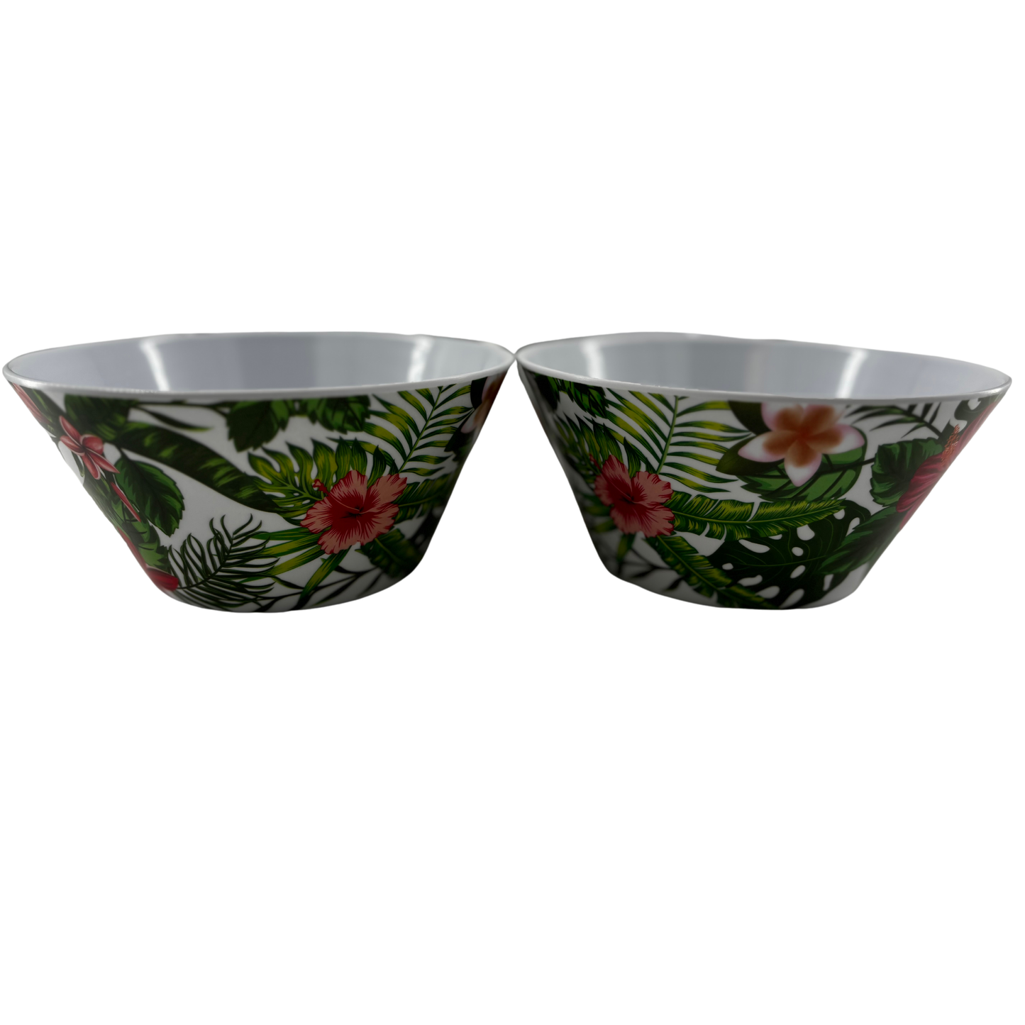 Melanin white and flowers 6 x 3 inches (set of 4 bowls)