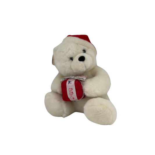 White Christmas Teddy Bear  (13 x 14 inches)