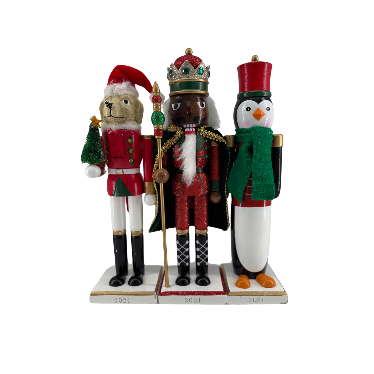 Wooden Nutcrackers - Set of 3  (3 x 4 inches)