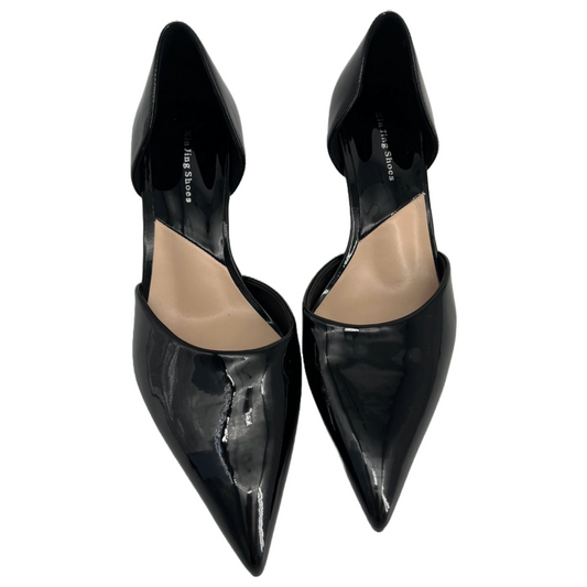 Black Pointer Toe Kitten Heel Sin Jing Shoes for Women (Size 37) Heels size 1/2"