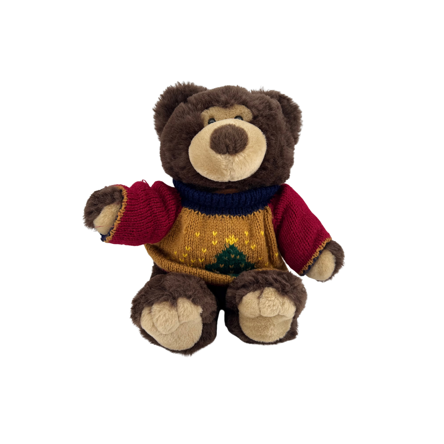 Christmans Teddy Bear with holiday sweater (14 x 17 inches)