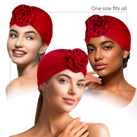 Head Wrap Scar for Woman Turban Tie Urban Headwrap Red