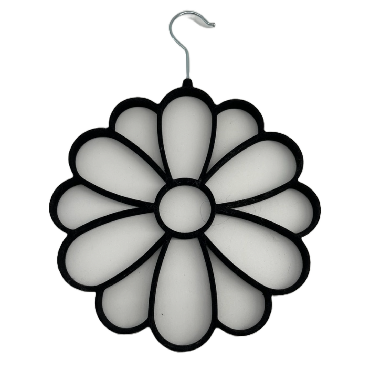 Flower Shape Black Tie Hanger