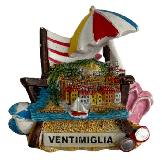 Travel Souvenir Resin Ventiniglia Magnet (7x6 cm)