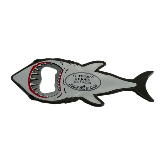 Travel Souvenir Virgin Island Metal Shark Magnet (13x4 cm)
