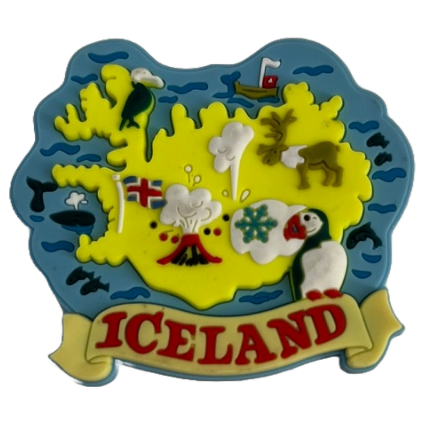 Travel Souvenir Iceland Plastic Magnet (5x7 cm)