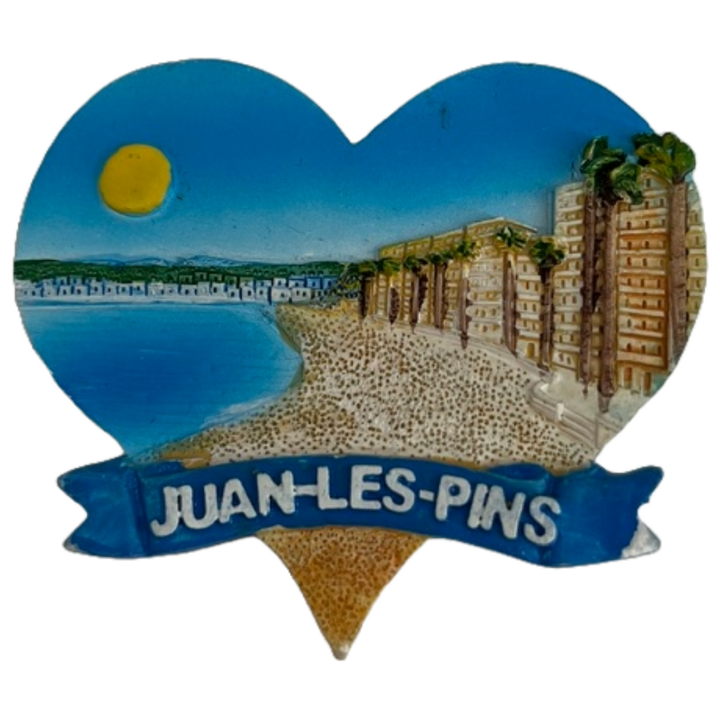 Travel Souvenir Resin Juan-les-pins Ceramic Magnet (6x8 cm)