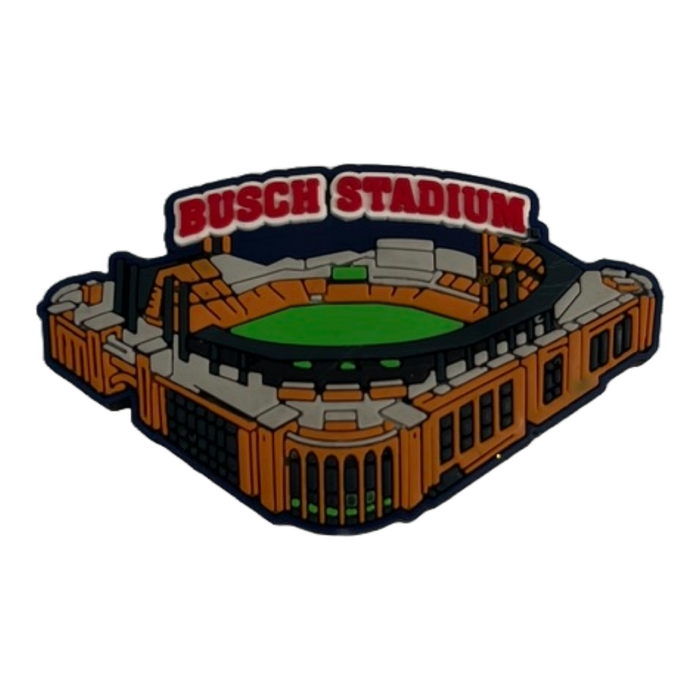 Travel Souvenir Busch Stadium Plastic Magnet (8x8 cm)