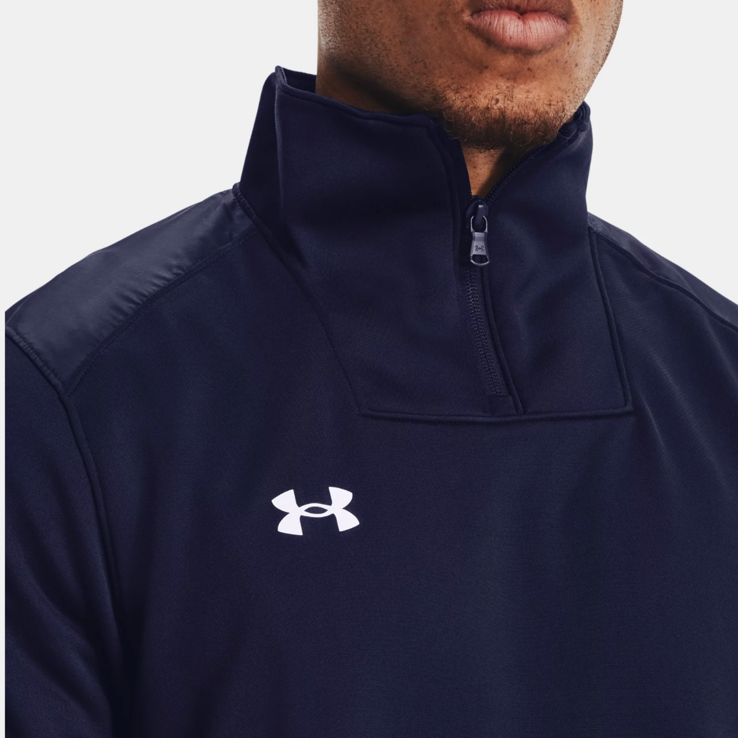 Men's Under Armour Command Zip Color: Navy Blue Size: Large