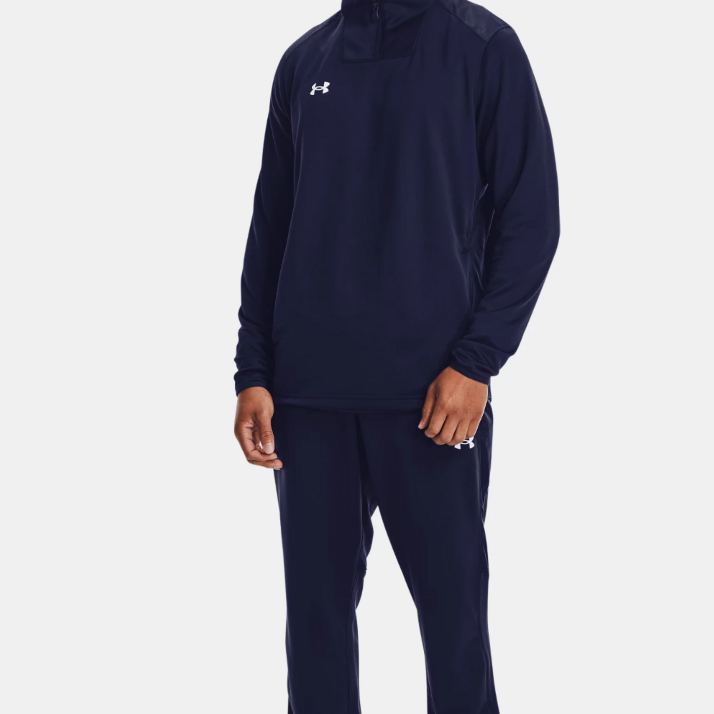 Men's Under Armour Command Zip Color: Navy Blue Size: Large