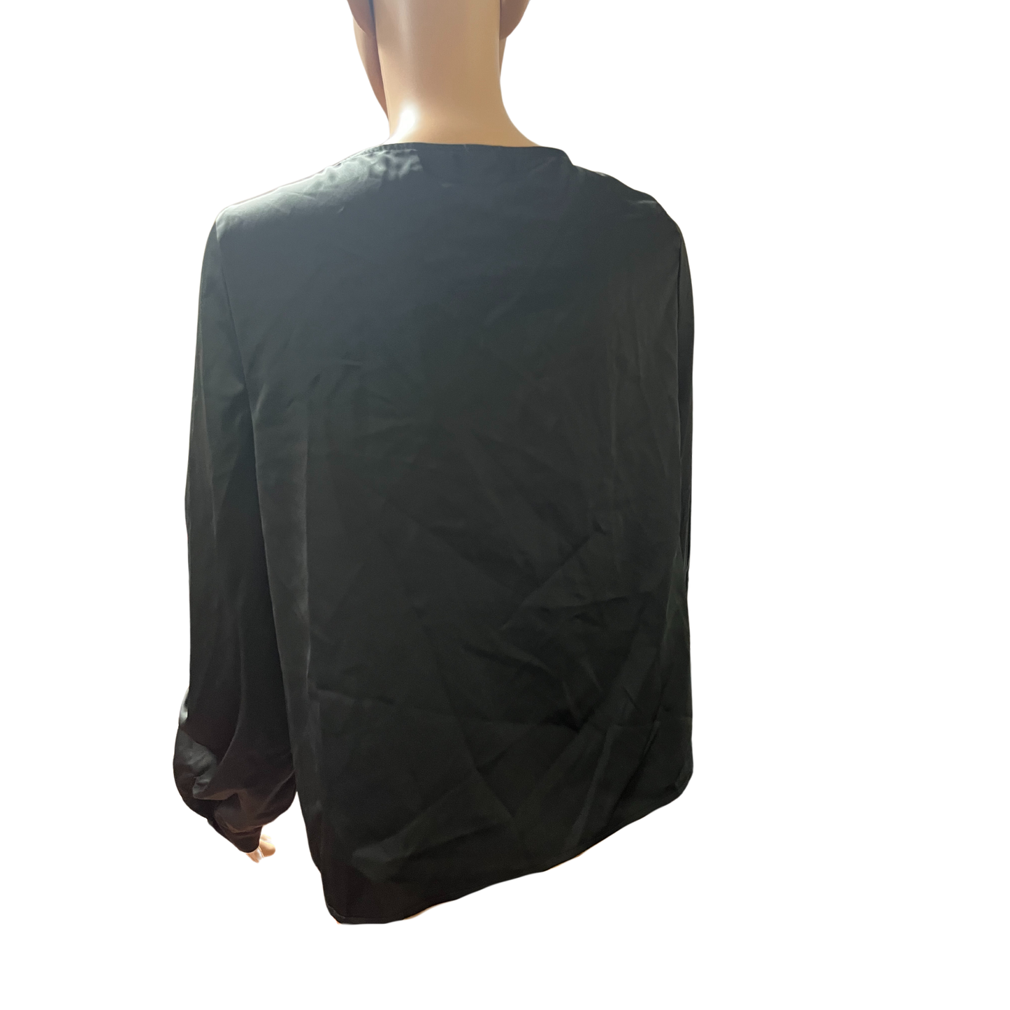 Shein Black Blouse with Pearl Design (Size Small)