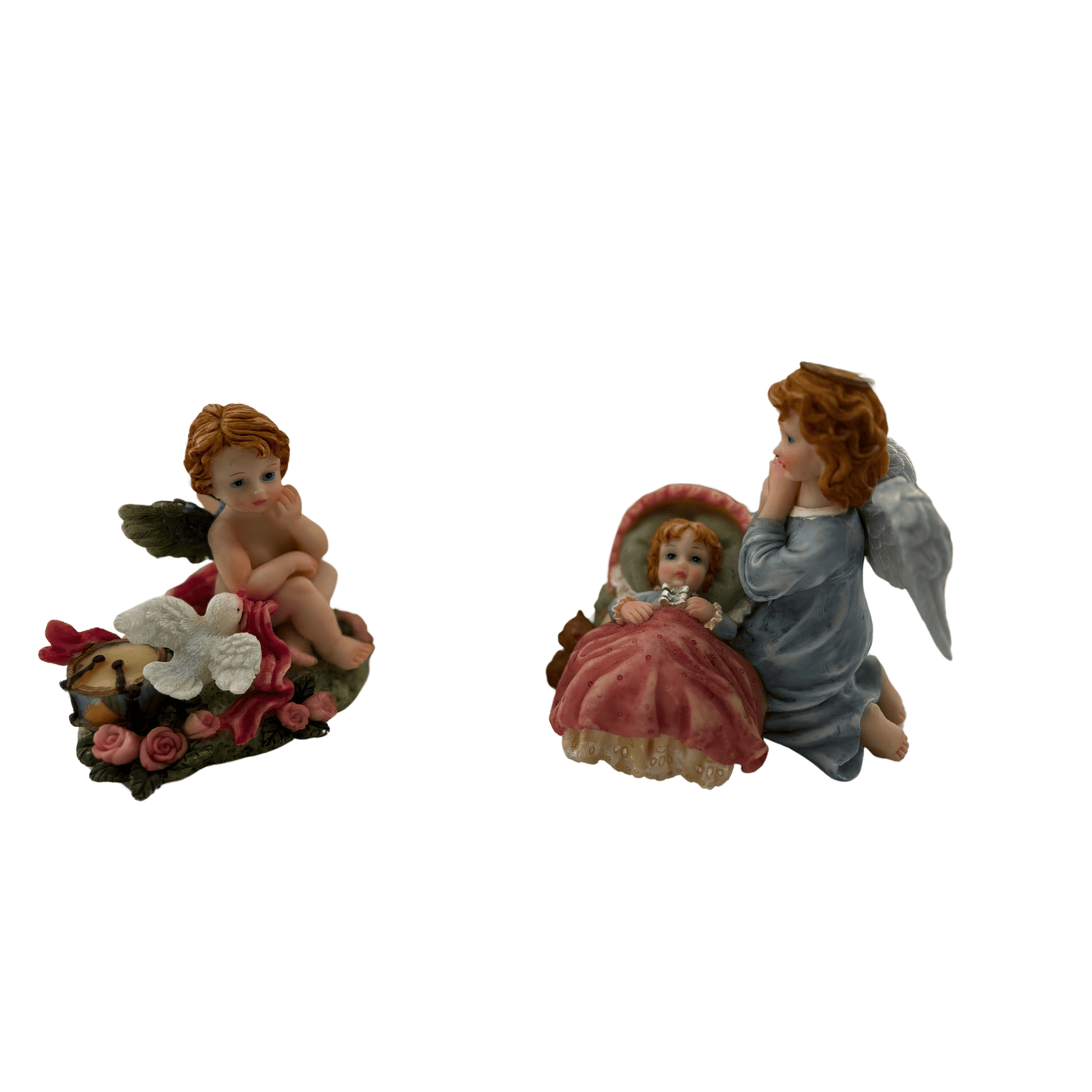 12 Mini Figures Angels, Fairies and Fruit Collectors, Different Sizes 4 inch x 4 inch, 3 inch x 1.5 inch and 4 inch x 7 inch (Miscellaneous Colors)